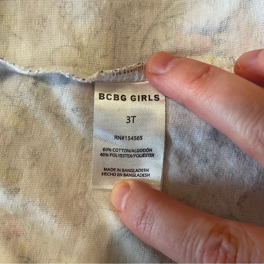 BCBG girls floral shirt with ruffle detail size 3T - Picture 5 of 8